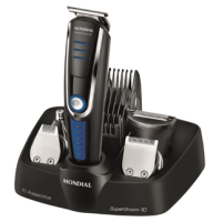 Aparador de Pelos Mondial Super Groom 10 em 1 BG-03 Sem Fio Preto/Azul – Bivolt