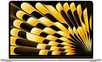 Apple 2024 MacBook Air (de 13 polegadas, Chip M3 da Apple com CPU de oito núcleos e GPU de oito núcleos, 8GB Memória unificada, de 256 GB) – Estelar