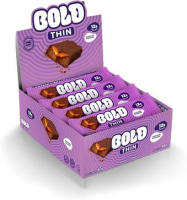 Barra De Proteína Bold Snacks Thin Caramelo Crocante (12g De Proteína) – Caixa Com 12 Unidades