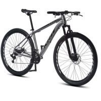Bicicleta aro 29 KRW Alumínio 24 Vel Marchas Freio a Disco Suspensão dianteira Mountain Bike X32 – Branco+Preto