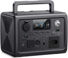 BLUETTI EB3A Gerador de Energia Solar, Bateria LiFePO4 de 268Wh com 1 Tomada CA de 220V / 600W (Pico de 1200W), Recarregue de 0 a 80% em 30 Min, Estação de Energia Portátil para Camping, Viagem