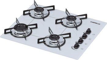 Cooktop 4 Bocas Chamalux Ultra Chama Branco Bivolt Trempe Chapa