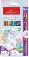 EcoLápis de Cor Faber-Castell Unicórnio, 12 Cores + 2 Lápis Misturinha (12 es/cada) – 120912+2UNI