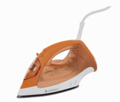 Ferro de Passar 2 em 1 a Vapor e Seco Cadence IRO210 com Base Antiaderente e Spray de Água – Laranja – 110V