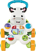 FISHER-PRICE, Andador e Apoiador para bebês, Formato Zebra, Com Sons Educativo, a partir de 6 meses