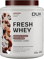 Fresh Whey Protein – Chocolate e Avelã 450g – 20g de Proteínas por Porção – Suplementos Naturais, Suplementação Treino Academia, Ganho Muscular Hipertrofia – DUX HUMAN HEALTH