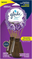 Glade Aromatizador de Ambiente, Difusor de Aromas Lavanda, Óleos Essenciais, 2 Unidades com 6 Varetas, 100ml Cada