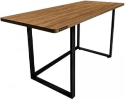HAYONIK, Mesa Para Escritório e Home Office, 1,50 m, Estilo Industrial, Suporta até 150Kg, Amêndola Rústica – MHO 1500,