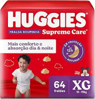 Huggies Fralda Roupinha Supreme Care XG 64 Un