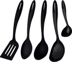 Jogo De Utensílios Tramontina Ability Em Nylon Preto 05 Peças