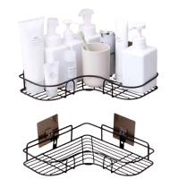 Kit 2 Prateleiras Para Banheiro Lavanderia Cozinha Quarto Adesiva Decorativa Organizadora Lateral 25cm (Preto)