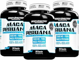 Kit 3x Maca Peruana Premium 2500mg 100% Pura Pote 150 Cápsulas Matéria Prima Importada Para Homens e Mulheres | Energia Resistência