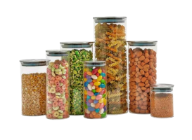 Kit 7 Potes De Vidro Com Tampa Inox Hermético Redondo – Tud