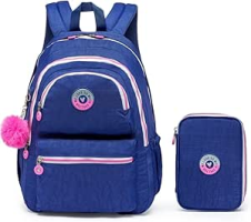 Kit Mochila Escolar Spector Juvenil Feminina (Azul)