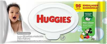 Lenços Umedecidos Huggies Max Clean – 96 lenços