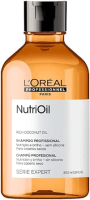 L’Oréal Professionnel Shampoo NutriOil, Para nutrição e brilho, Enriquecido com óleo de coco, com textura leve e para todos os tipos de cabelo, Cabelos mais macios e com muito mais brilho, 300ml