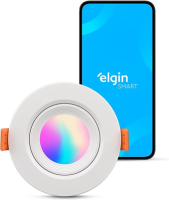 Luminária LED Ecospot Inteligente 5W 3000-6500k Elgin Redonda WIFI RGB Bivolt Compatível com Alexa e  Home

Google