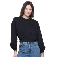 Moletom Fila Cropped Essential II Feminino – Preto