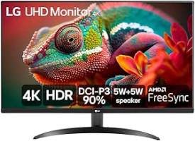 Monitor LG UHD 4K – Tela de 32″, 4K, DCI-P3 90%, HDMI, Display Port, HDR10, AMD Free Sync. Dynamic Action Sync, Black Stabilizer, MaxxAudio, UltraHD – 32UR500-B