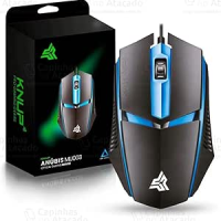 Mouse Gamer MU-003 1200 DPI Com LED RGB Alta Precisão e Velocidade Jogos Ideal Para Trabalho Estudos Cabo Reforçado Super Rápido Ergonômico – Preto