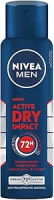 NIVEA MEN Desodorante Antitranspirante Aerossol Dry Impact 150ml – Proteção prolongada de 72h, dupla proteção antitranspirante, proteção extra seca, sem alumínio, corantes e conservantes