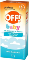 OFF! Baby Repelente de Mosquito com Icaridina, Protege por até 6h, Loção em Gel 117g
