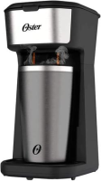 Oster Cafeteira 2Day Inox 2 em 1 com Copo Térmico, 110V, Preto/Inox, 600W, OCAF200