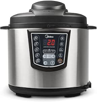 Panela de Pressão Elétrica 6L Digital, Inox/Preto, 110v, Midea