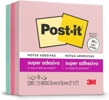 Post-it, 3M, Blocos de Notas Adesivas, Coleção Paixão por Viajar, 76mm x 76mm, 270 folhas