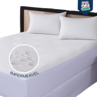 Protetor Impermeável Para Colchão Premium – Super Silencioso – Tecido Jacquard – 100% Impermeável Estilo Americano – Lateral Em Malha – (solteiro, Branco)
