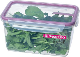 Sanremo – Pote Plástico Hermético de 2 Litros e Tampa com Travas, Linha Freshy