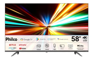 Smart TV 58″ Philco LED 4K Google TV HDR10 P58KGA