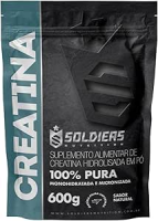 Soldiers Nutrition, Creatina Monohidratada 600g – 100% Pura Importada – Soldiers Nutrition