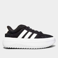 Tênis Adidas Grand Court Platform Suede Feminino – Preto+Branco