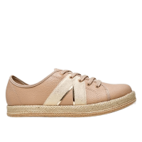 Tênis Beira Rio Tratorado Corda Feminino – Bege+Dourado