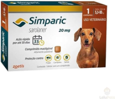 Zoetis Simparic 20Mg 5 1 Até 10Kg 1Cp Para Cães